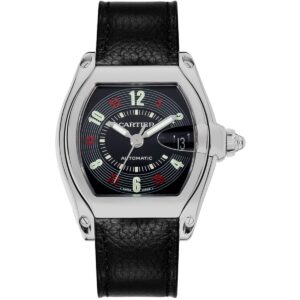 Cartier Roadster W62002V3 Black Dial Black Leather Strap Watch –…