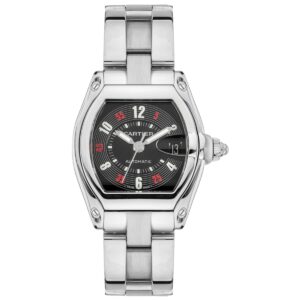 Cartier Roadster W62002V3 Black Dial Steel Bracelet Watch –…