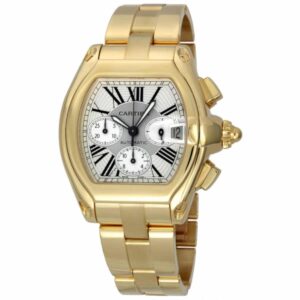Cartier Roadster W62021Y2 Silver Dial Yellow Gold Watch – Luxury…