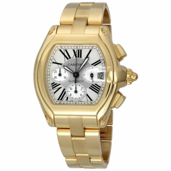 Cartier Roadster W62021Y2 Silver Dial Yellow Gold Watch – Luxury…