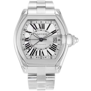 Cartier Roadster W62032X6 Silver Sunray-Effect Dial Steel Bracelet…