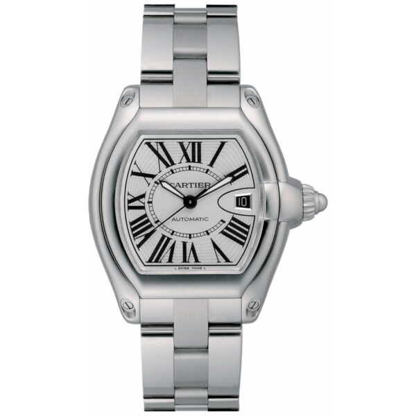 Cartier Roadster W6206017 Opaline Silver Dial Steel Bracelet Watch…