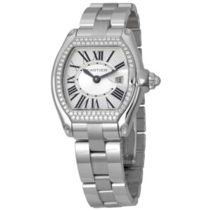 Cartier Roadster WE5002X2 Silver Dial Diamond Bezel White Gold…