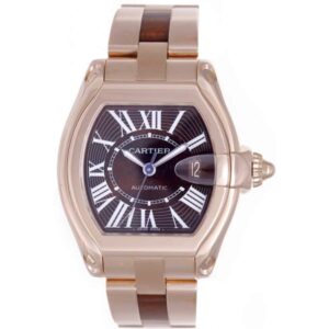 Cartier Roadster XL W6206001 Brown Dial Rose Gold Bracelet Watch…