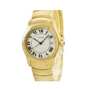Cartier Santos Ronde W20028G1-19001 33mm Yellow Gold Silver Dial…