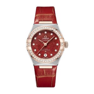 Omega 131.28.29.20.99.002 Co-Axial Red Diamonds Dial – Luxury…