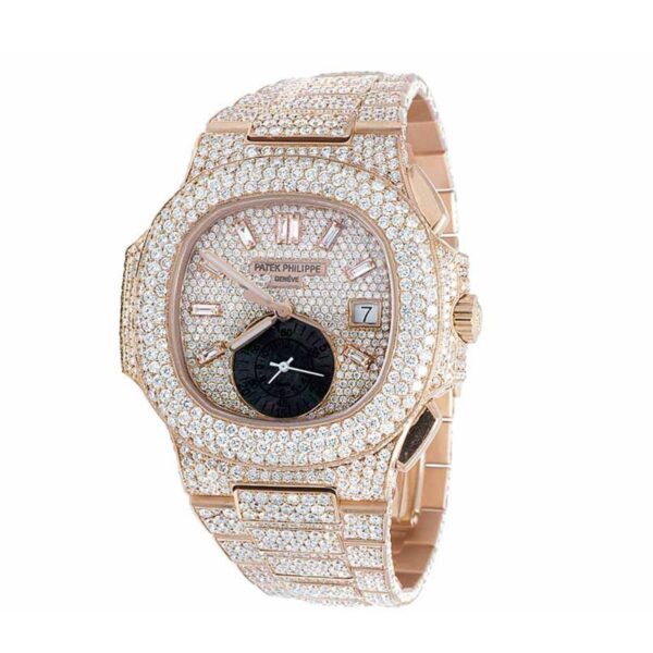 Patek Philippe 5980/1R Iced Out Diamond Nautilus Self-Winding…