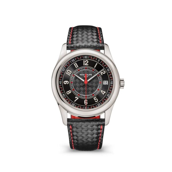 Patek Philippe 6007G-010 Calatrava Black Dial Black Leather Strap…